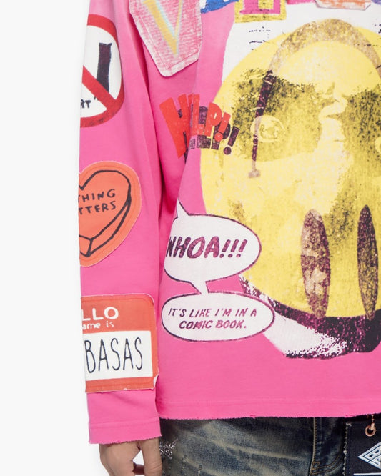 My Name Is Hot Pink Crewneck - Valabasas