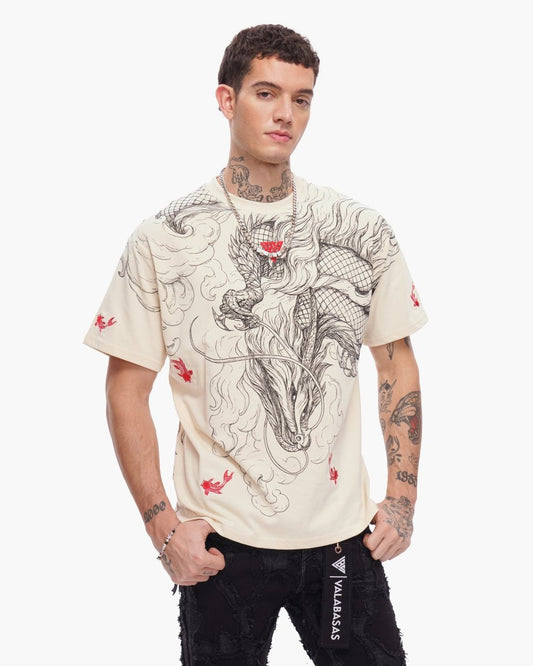 Mythic Flow Tee Beige - Valabasas