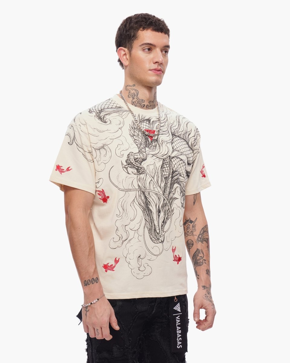 Mythic Flow Tee Beige - Valabasas