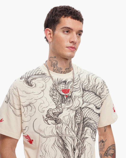 Mythic Flow Tee Beige - Valabasas