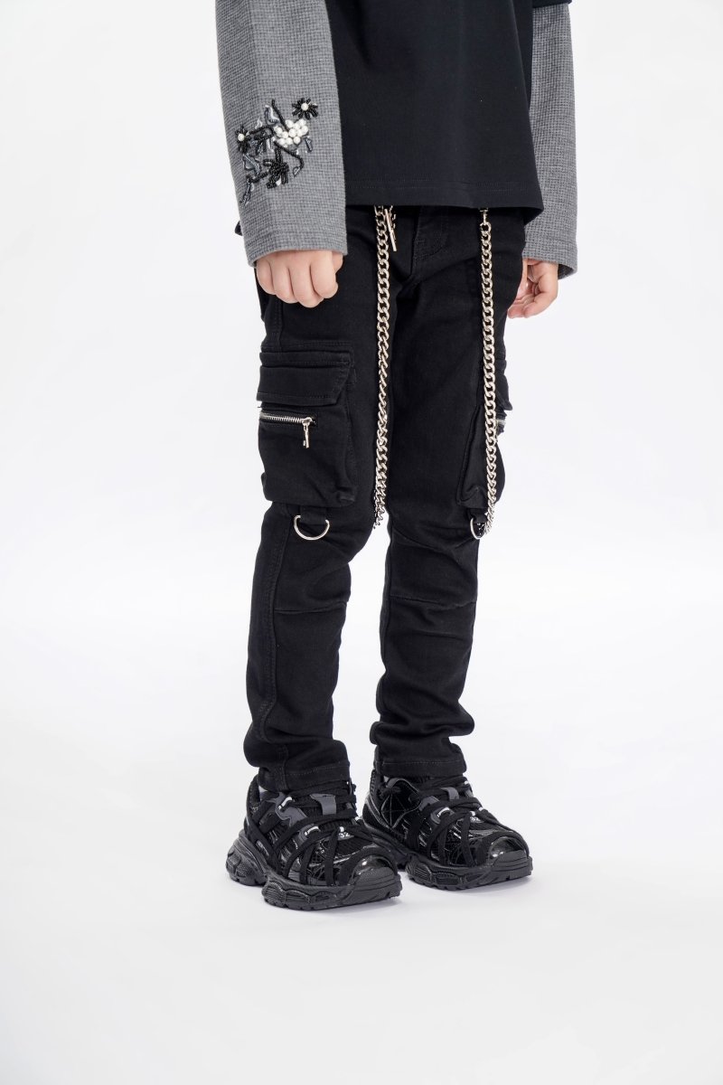 Nico Black Kids Skinny Jeans - Valabasas