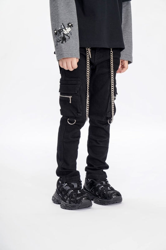 Nico Black Kids Skinny Jeans - Valabasas