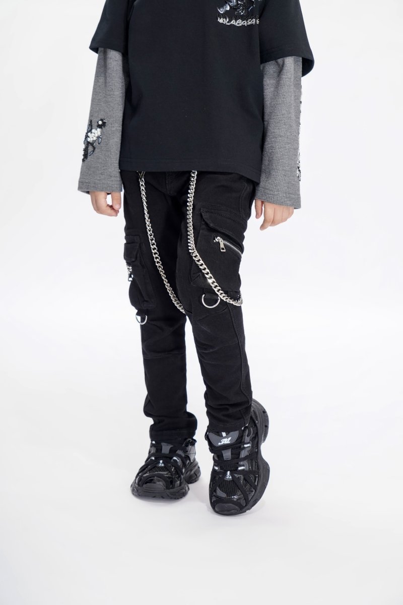 Nico Black Kids Skinny Jeans - Valabasas