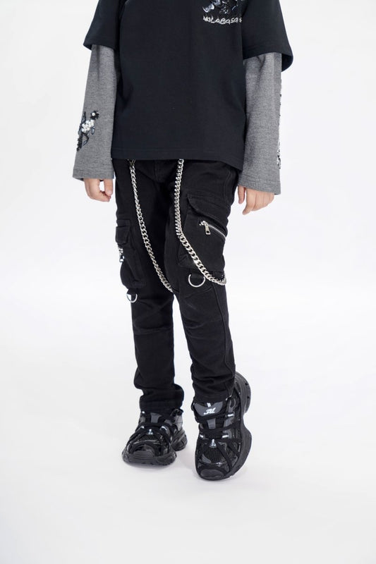 Nico Black Kids Skinny Jeans - Valabasas