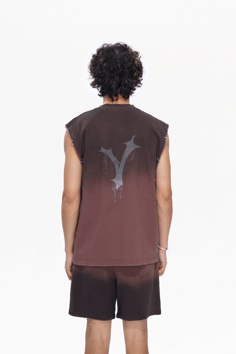 Night Cutoff Tee Red - Valabasas