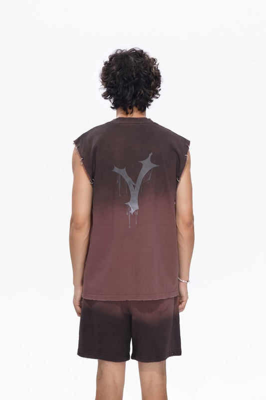 Night Cutoff Tee Red - Valabasas