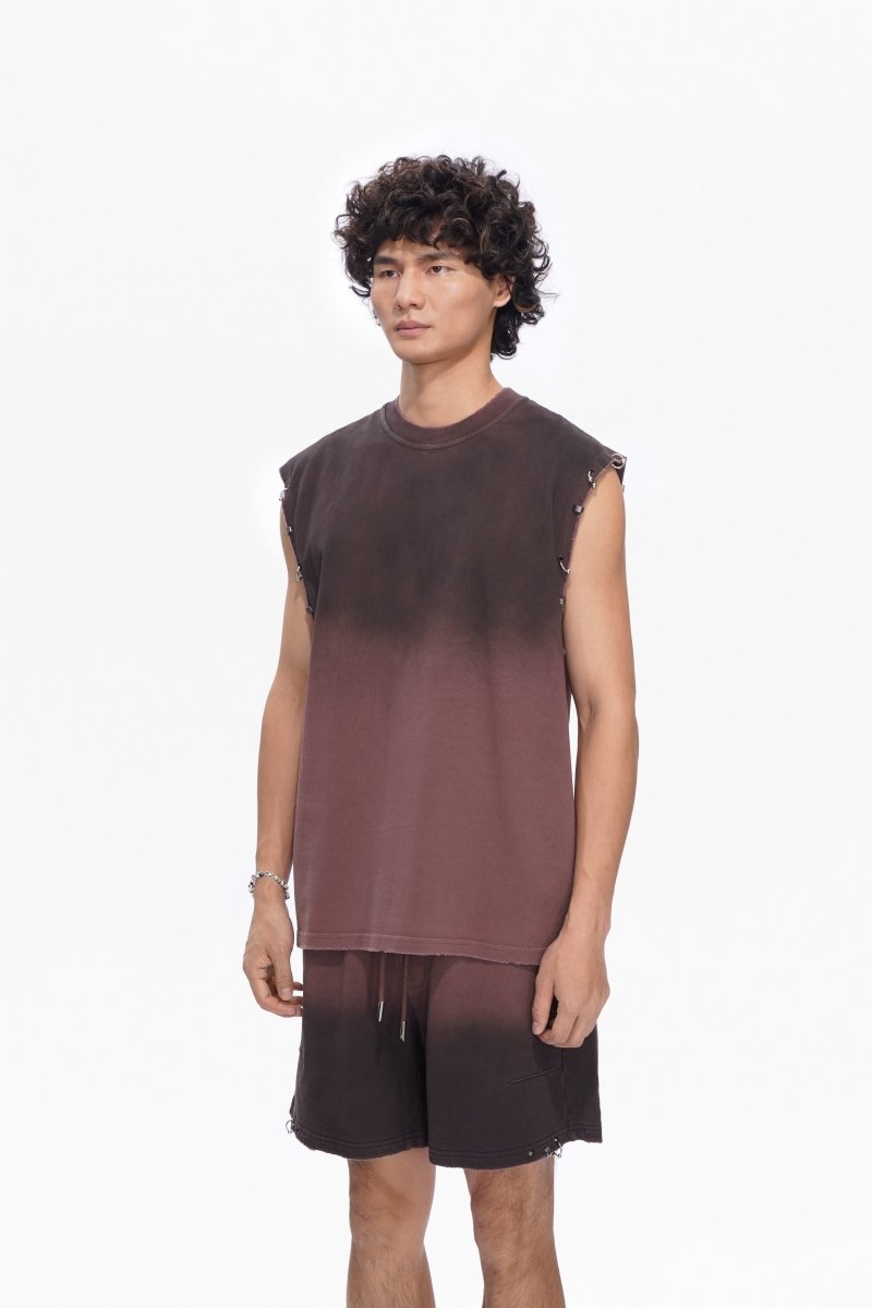 Night Cutoff Tee Red - Valabasas