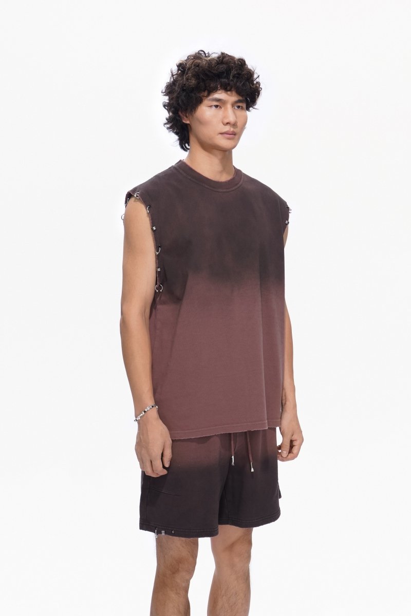 Night Cutoff Tee Red - Valabasas