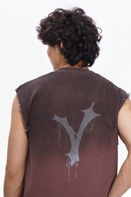 Night Cutoff Tee Red - Valabasas