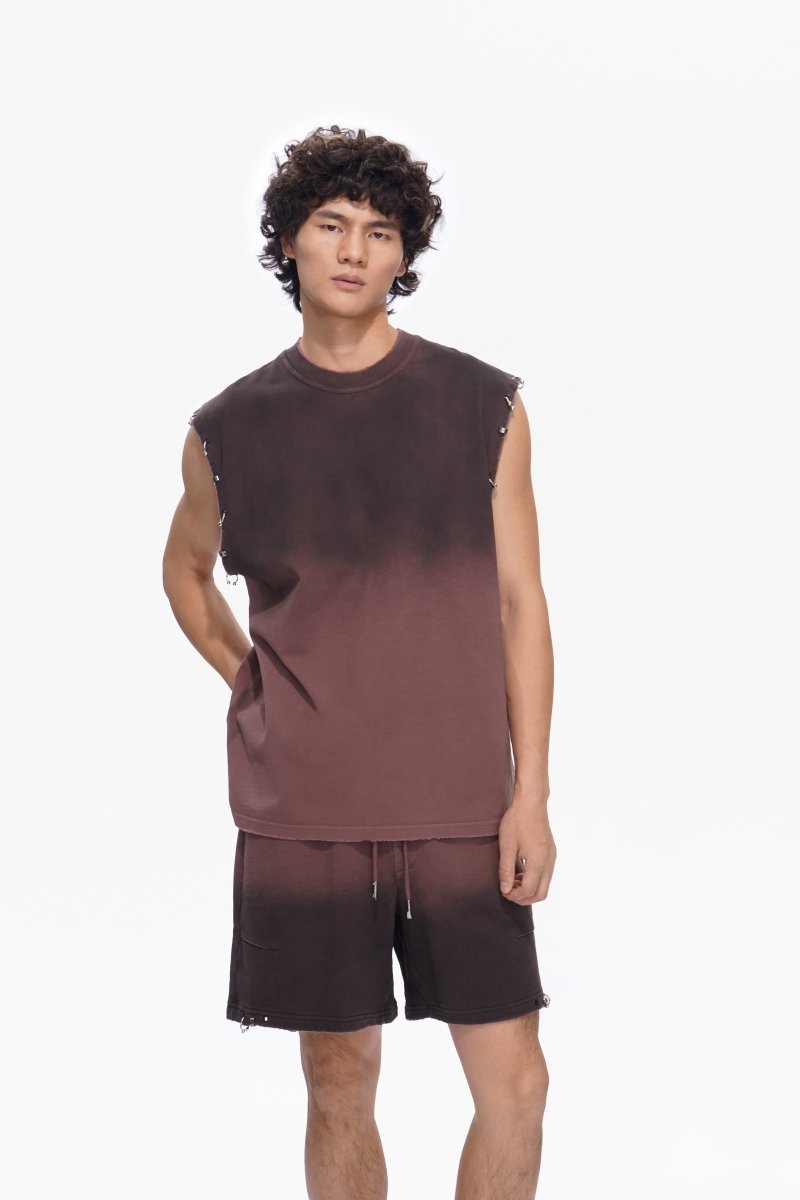 Night Cutoff Tee Red - Valabasas