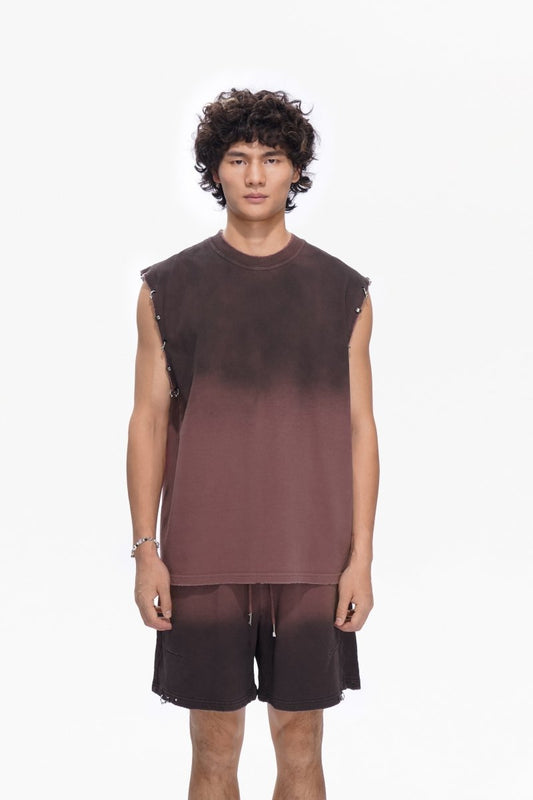 Night Cutoff Tee Red - Valabasas