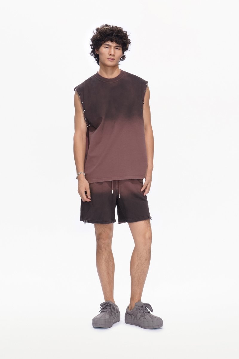 Night Cutoff Tee Red - Valabasas