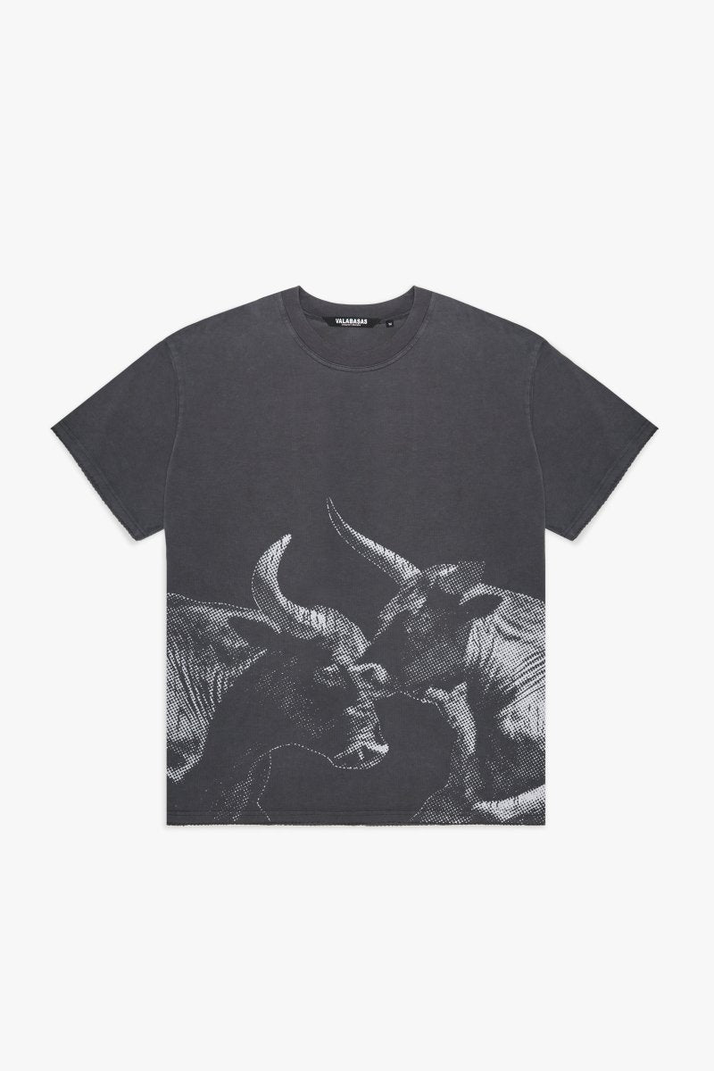 "NO BULL" TEE VINTAGE GREY - Valabasas