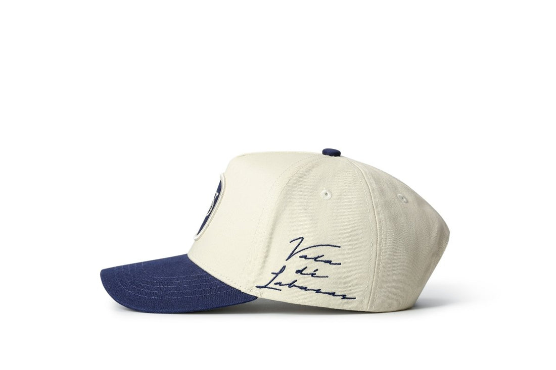 Nobeless Trucker Hat – Off White / Navy - Valabasas