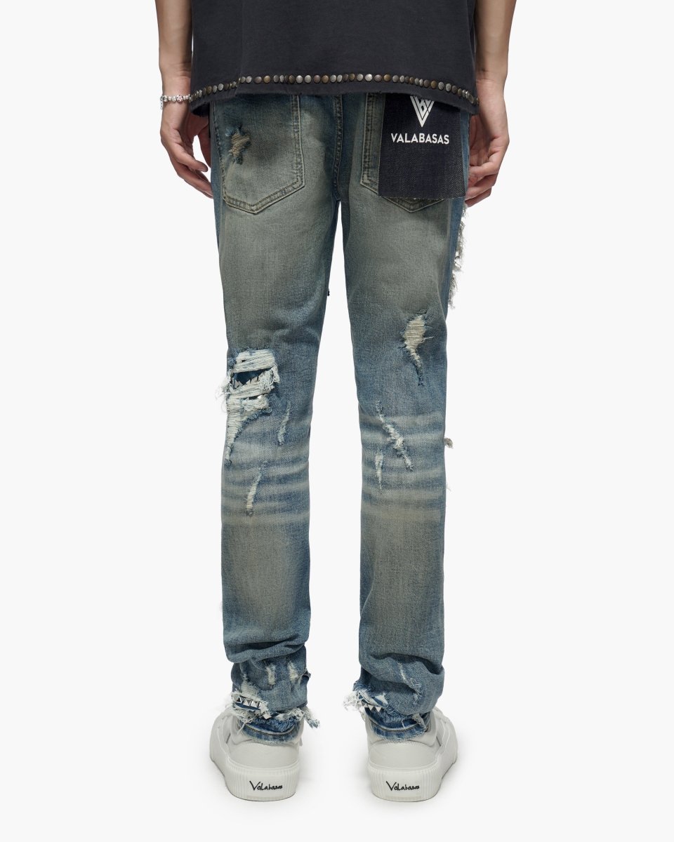 Nobleton Medium Dirty Blue Skinny Jeans - Valabasas