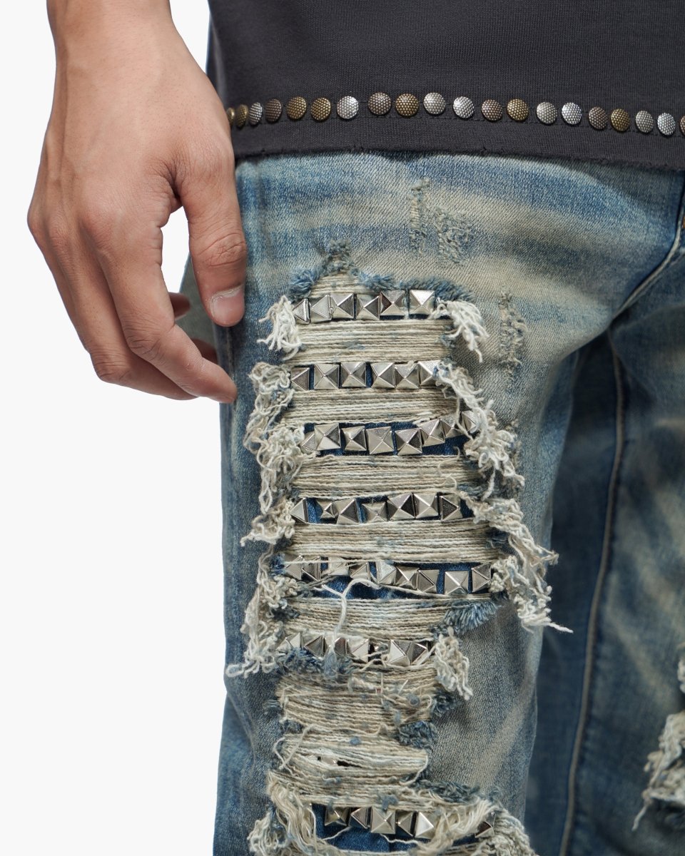 Nobleton Medium Dirty Blue Skinny Jeans - Valabasas