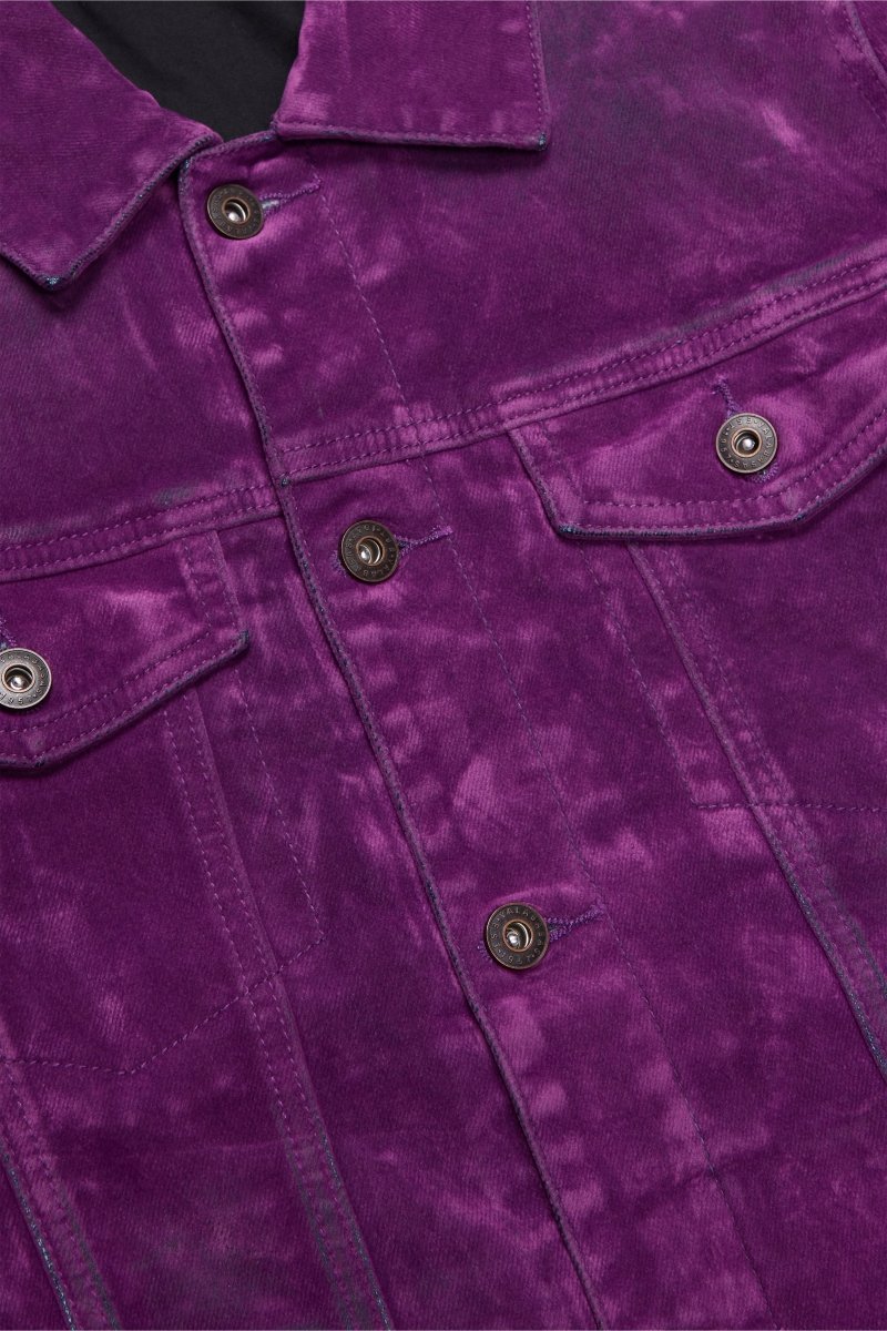 "NOCTURNE" SUEDE TRENCH COAT PURPLE - Valabasas