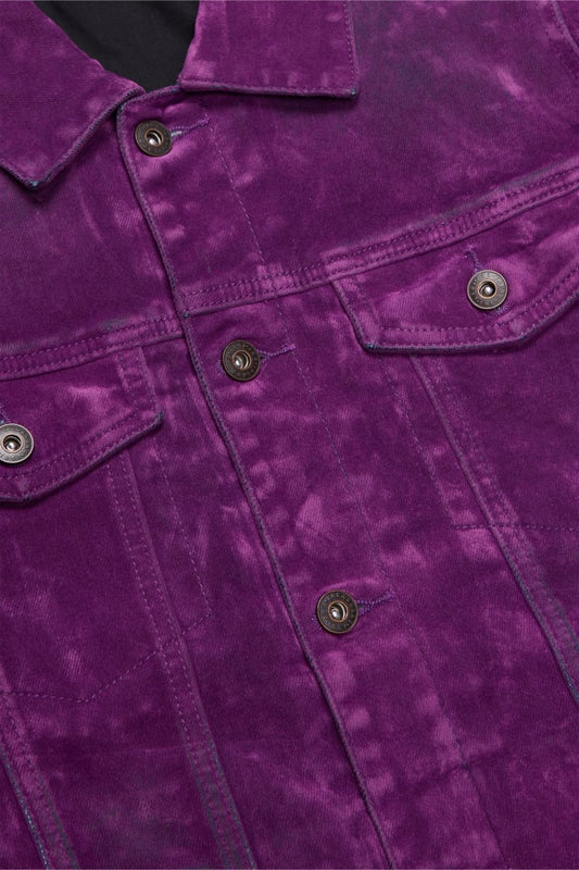 "NOCTURNE" SUEDE TRENCH COAT PURPLE - Valabasas