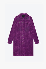 TRENCH-COAT EN DAIM VIOLET « NOCTURNE » 
