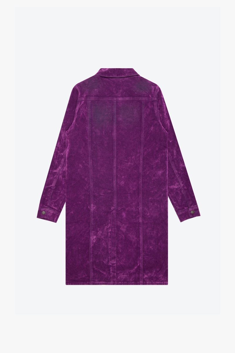 "NOCTURNE" SUEDE TRENCH COAT PURPLE - Valabasas