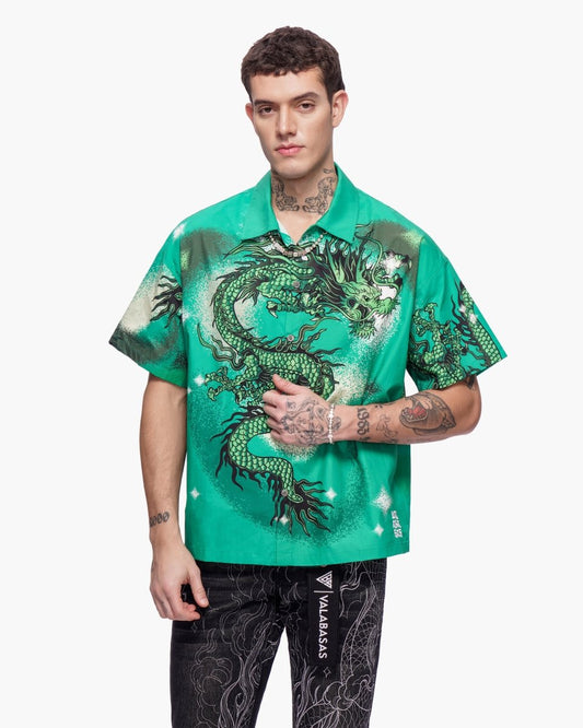 Noriku Button Down Green - Valabasas