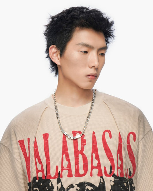 Not For Resale Vintage Cream Thermal Tee - Valabasas