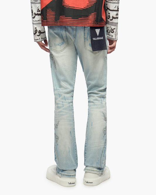 Oakmont Light Blue Wash Stacked Jeans - Valabasas