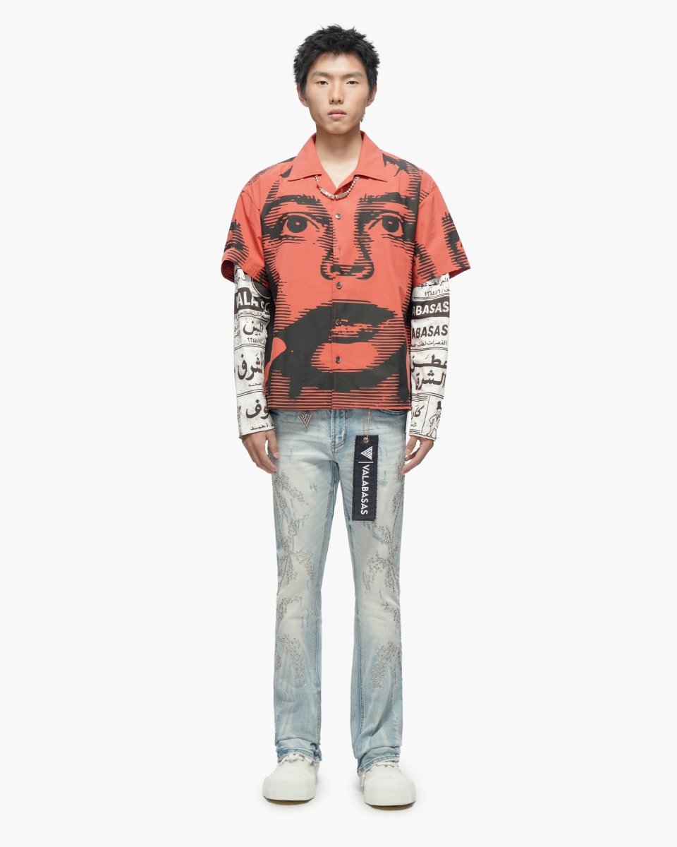 Oakmont Light Blue Wash Stacked Jeans - Valabasas