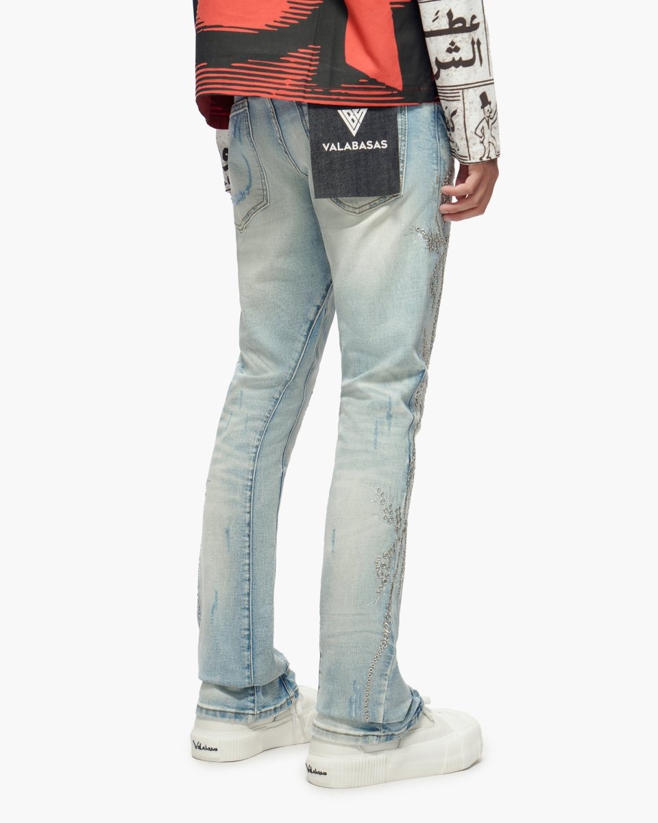 Oakmont Light Blue Wash Stacked Jeans - Valabasas