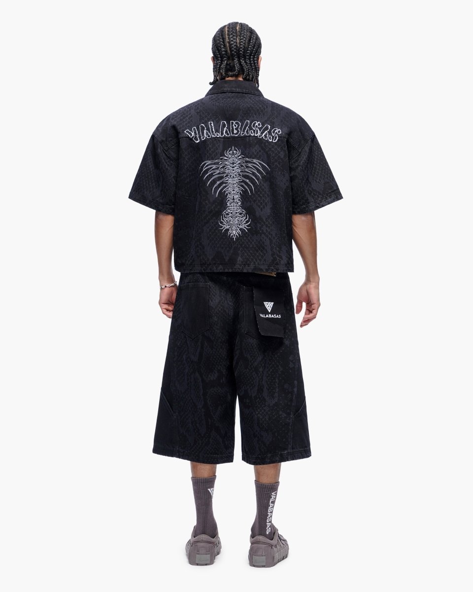 Obsidian Twins Denim Zip Up Black Wash – Valabasas