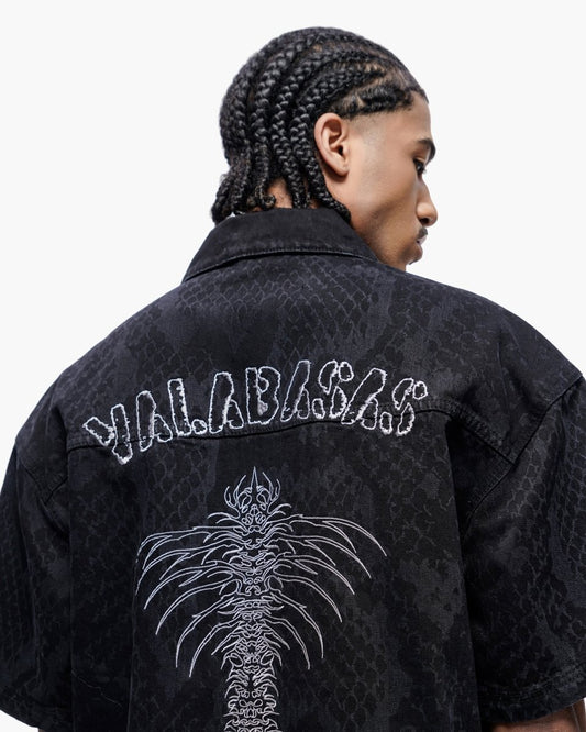 Obsidian Twins Denim Zip Up Black Wash - Valabasas