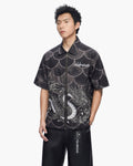 Ocean Scale Collar Zip-Up Black