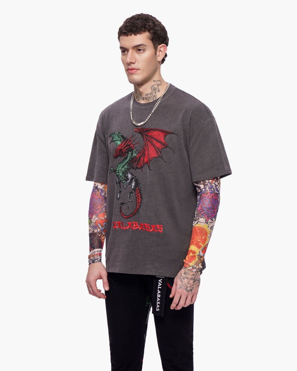 Okiri Long Sleeve Charcoal - Valabasas