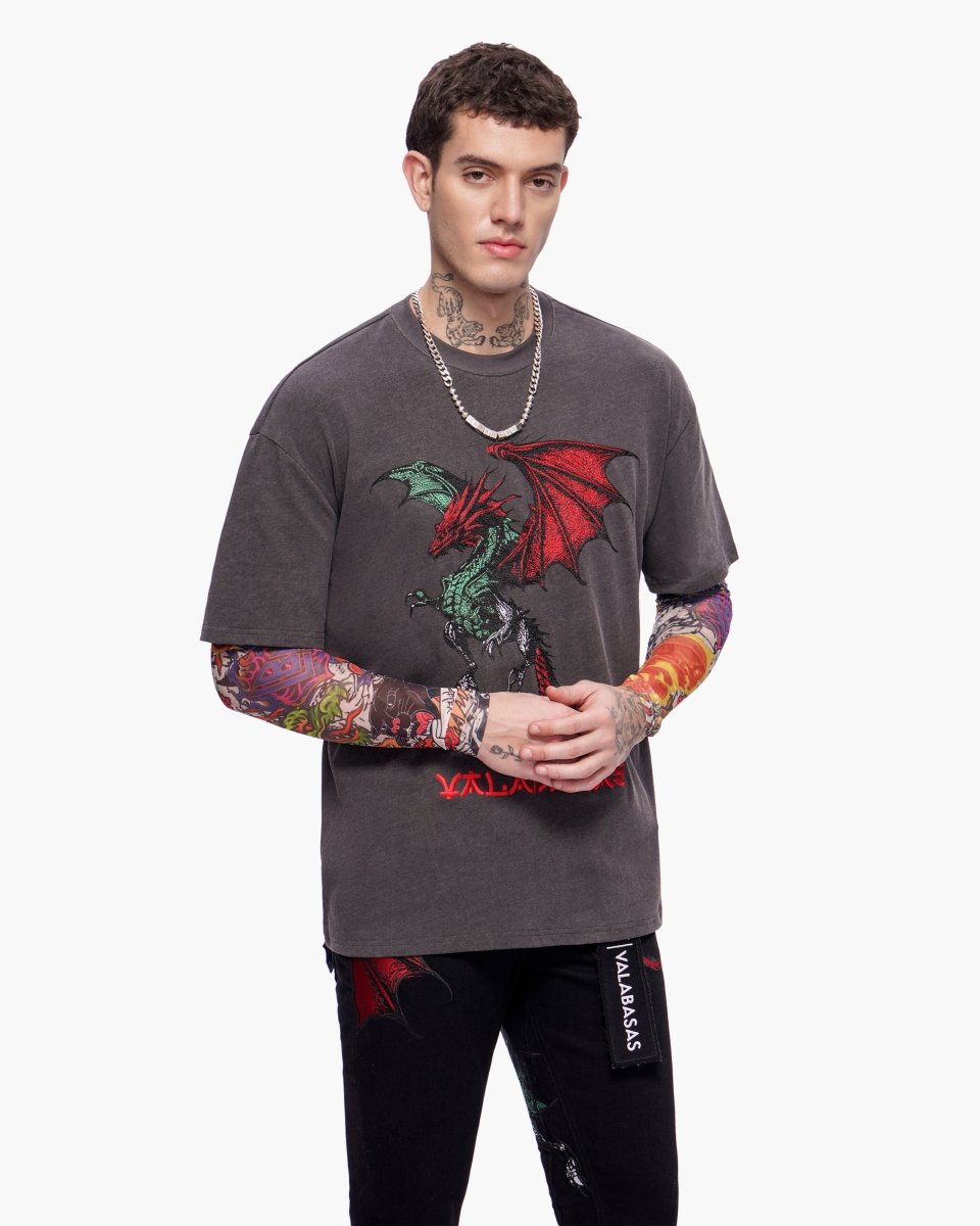 Okiri Long Sleeve Charcoal - Valabasas
