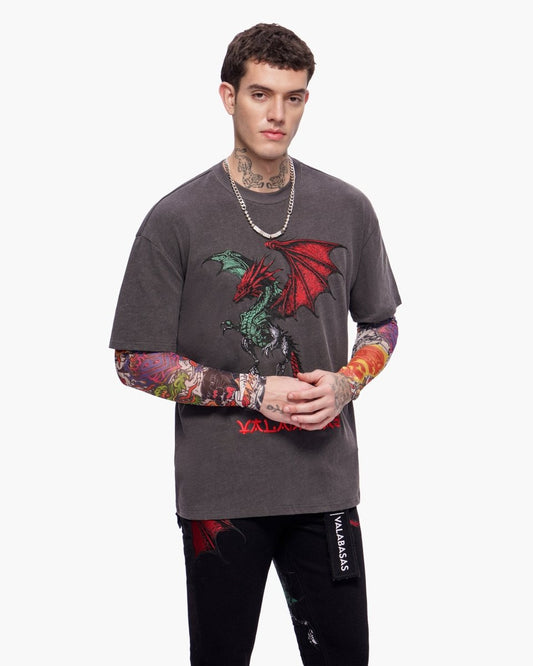 Okiri Long Sleeve Charcoal - Valabasas