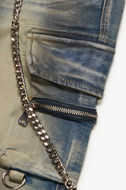 "ONYX" STACKED FLARE DIRTY WASH - Valabasas