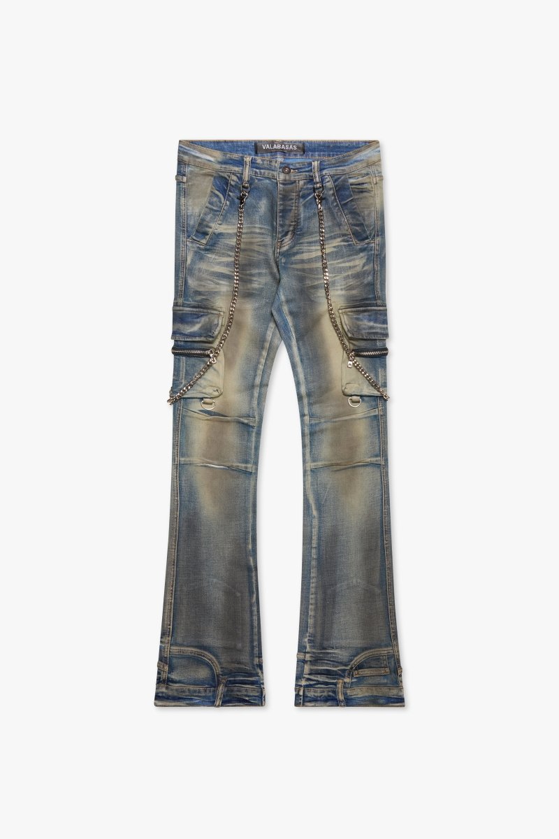 "ONYX" STACKED FLARE DIRTY WASH - Valabasas