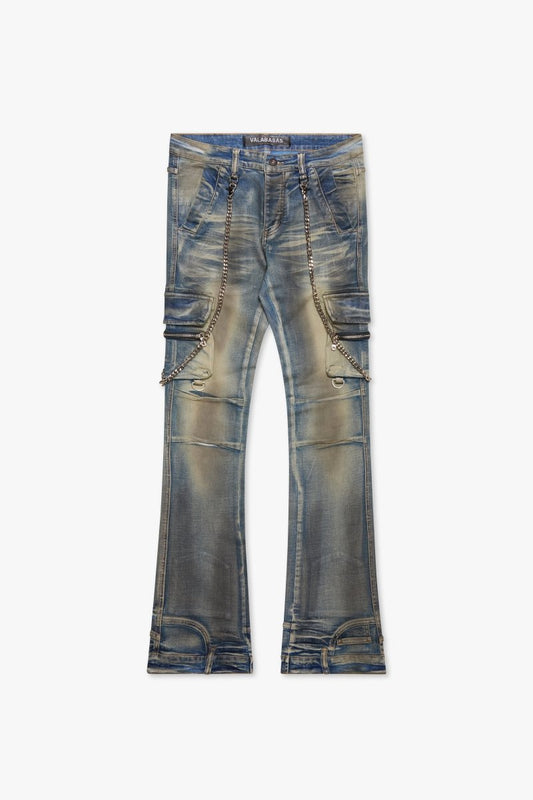 "ONYX" STACKED FLARE DIRTY WASH - Valabasas