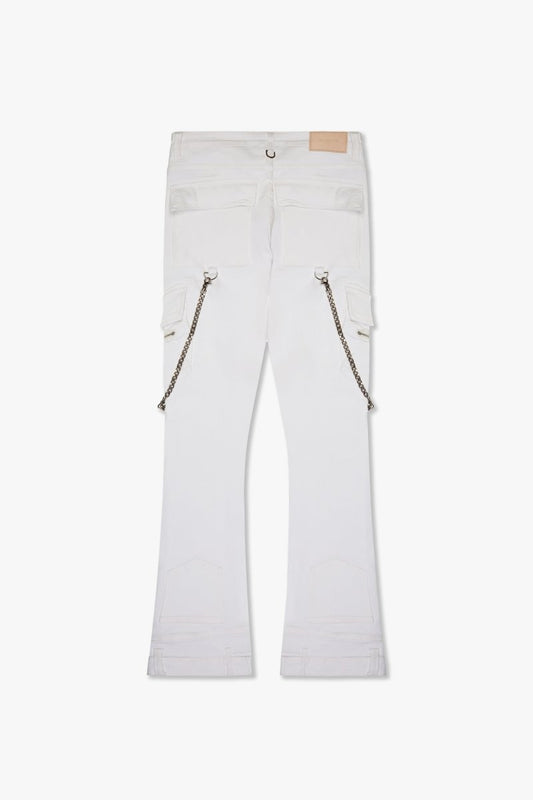 "ONYX" STACKED FLARE WHITE - Valabasas