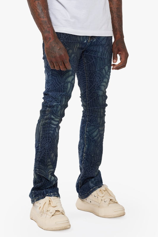 Operator Blue Washed Stacked Flare Jean - Valabasas