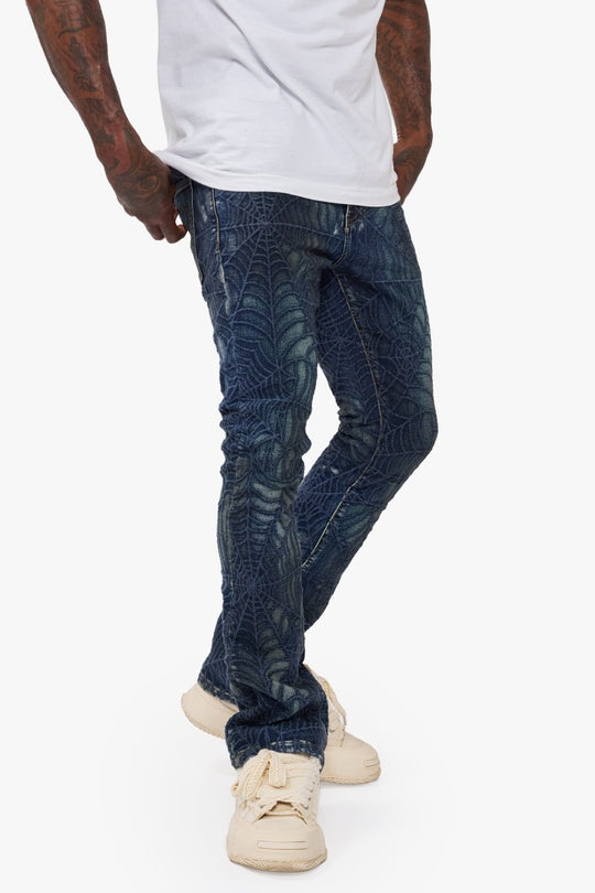 Operator Blue Washed Stacked Flare Jean - Valabasas