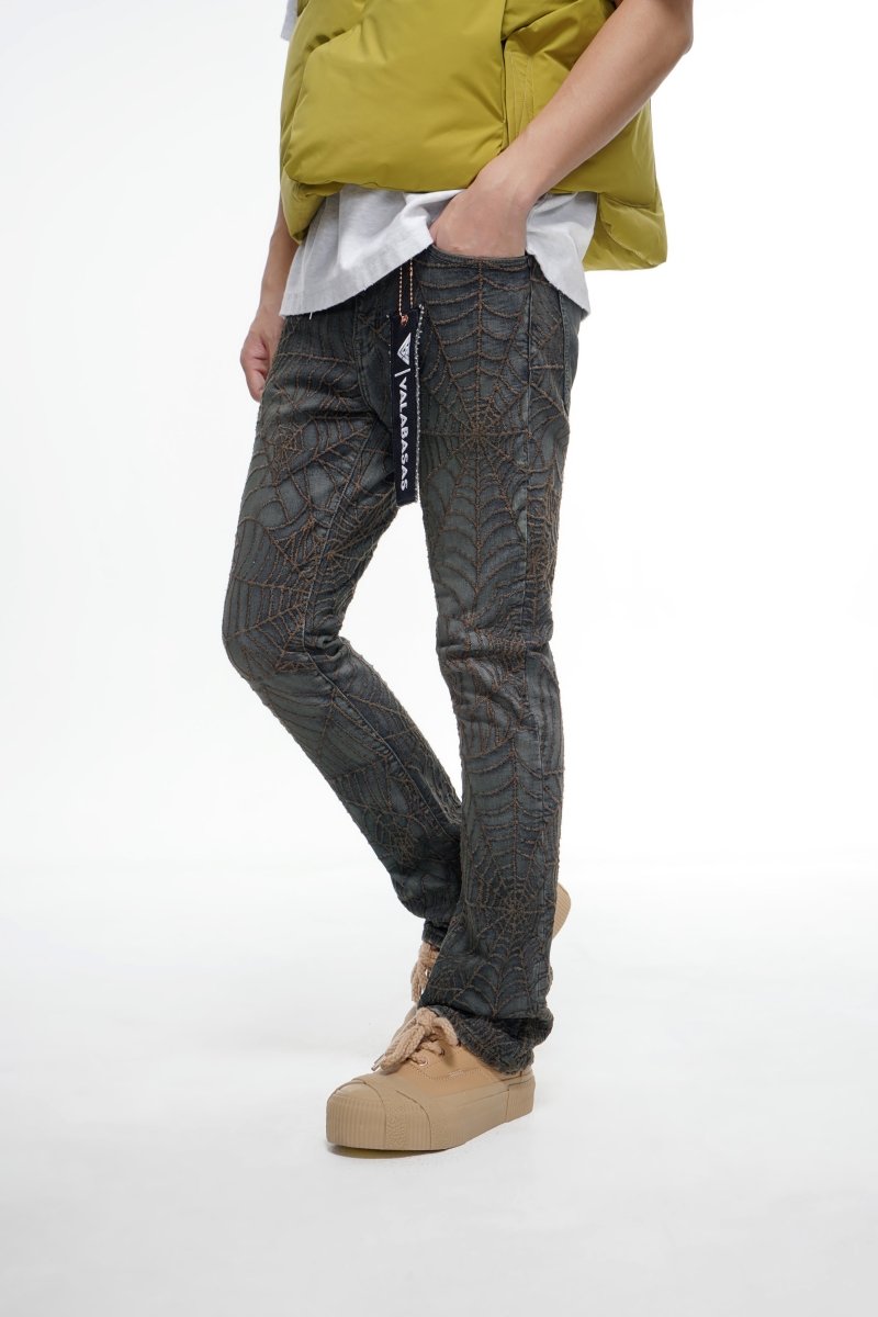 Operator Dirty Blue Stacked Flare Jean - Valabasas