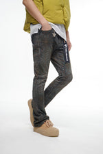 Operator Dirty Blue Stacked Flare Jean