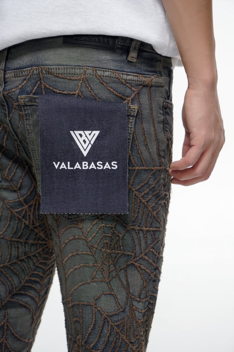 Operator Dirty Blue Stacked Flare Jean - Valabasas