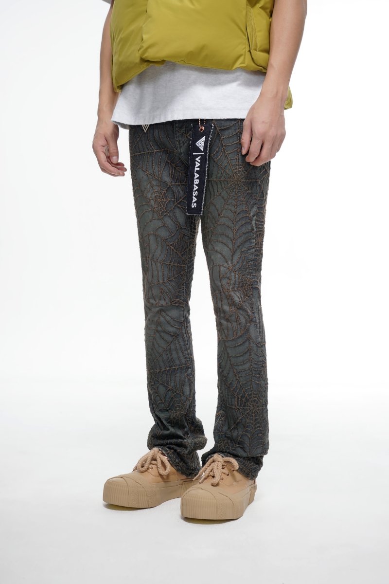 Operator Dirty Blue Stacked Flare Jean - Valabasas