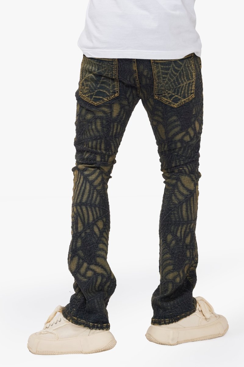 Operator Vintage Blue Stacked Flare Jean - Valabasas