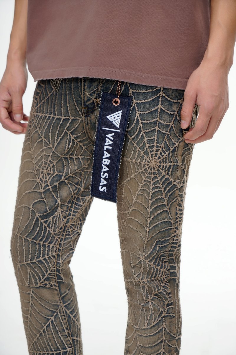 Operator Vintage Tan Washed Stacked Flare Jean - Valabasas