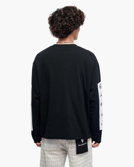 Optic Nerve Vintage Black Long Sleeve Tee - Valabasas