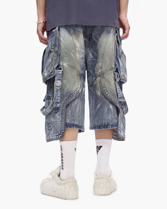 Osama Jorts Dirty Blue Wash - Valabasas