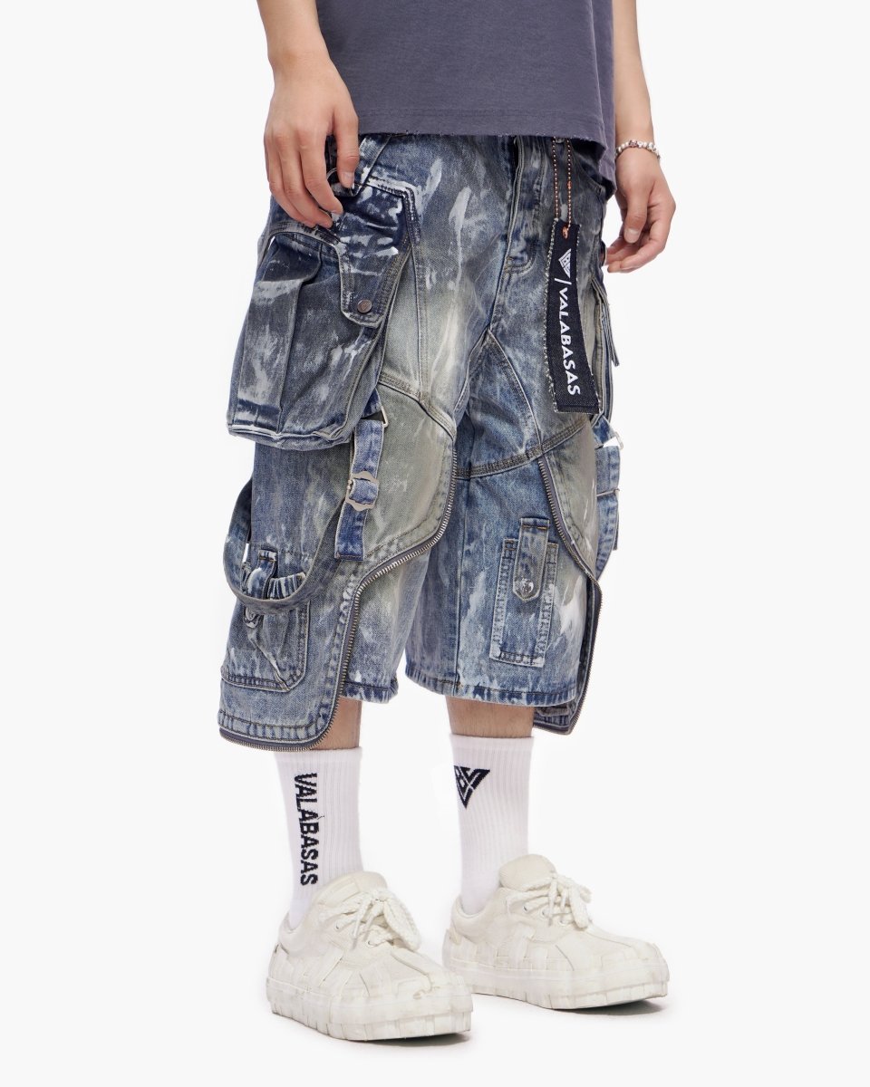Osama Jorts Dirty Blue Wash - Valabasas